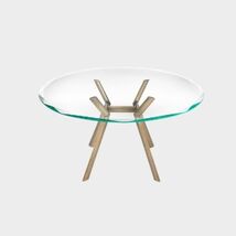 Tavolo rotondo di design in cristallo - Paradise, Riflessi