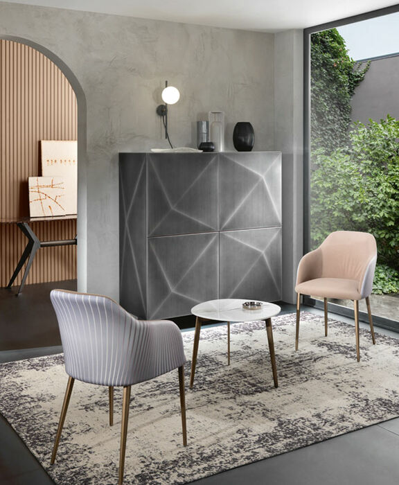 quadrotto riflessi titanio