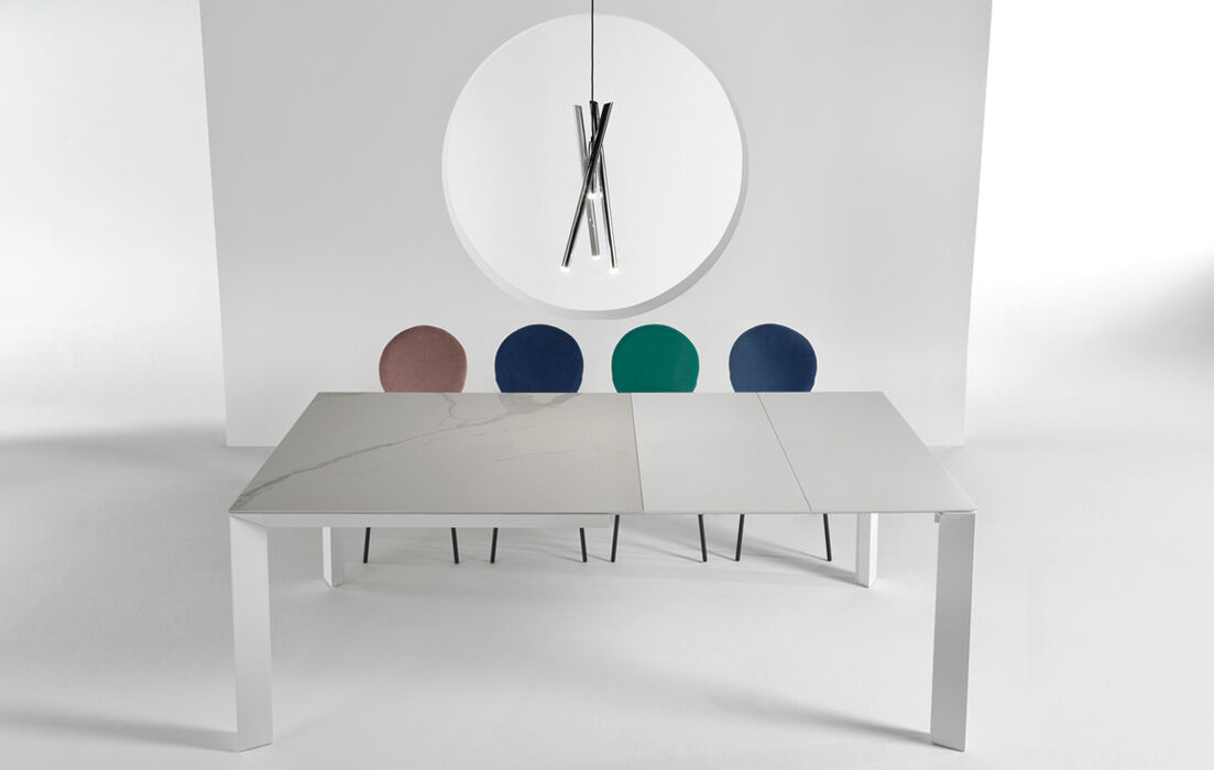 Tavolo quadrato allungabile moderno - Manhattan, Riflessi