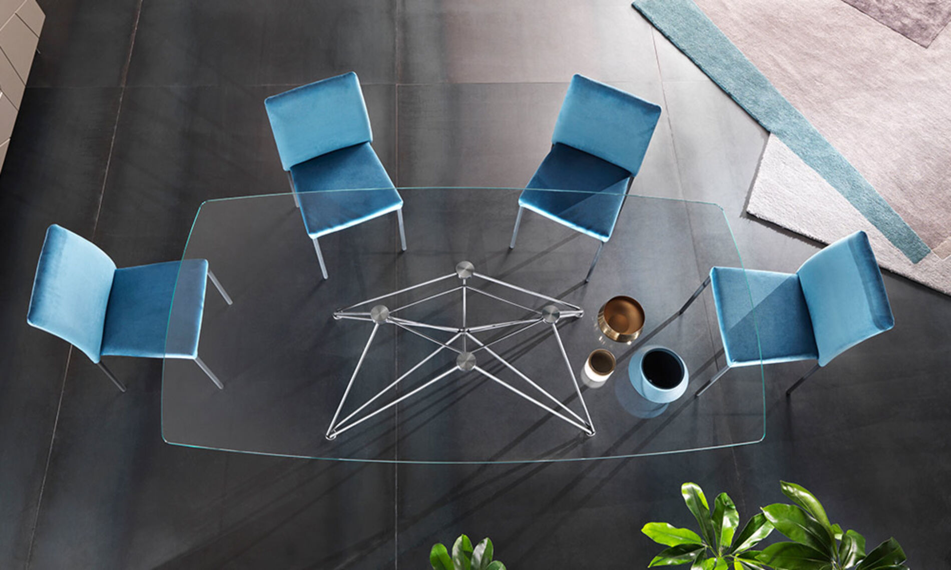 Sedie impilabili di design eleganti e moderne, Riflessi