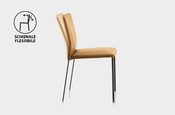 sedie con schienale flessibile