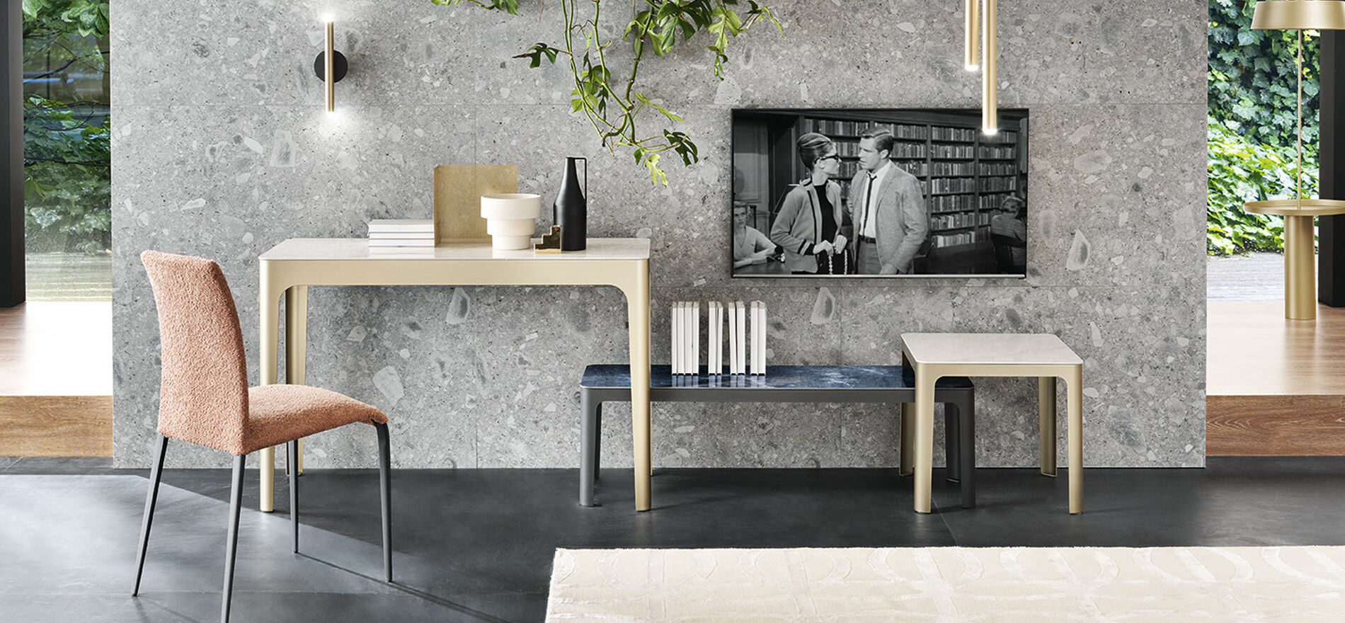 tavolino salotto corner riflessi