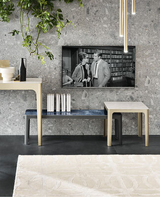 Tavolini da salotto moderni con gambe in metallo - Corner, Riflessi