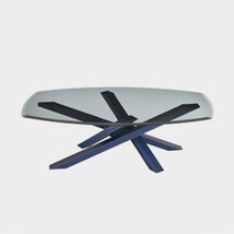 Complementi d'arredo moderni - Tavolino da Salotto Shangai piano in cristallo, Riflessi