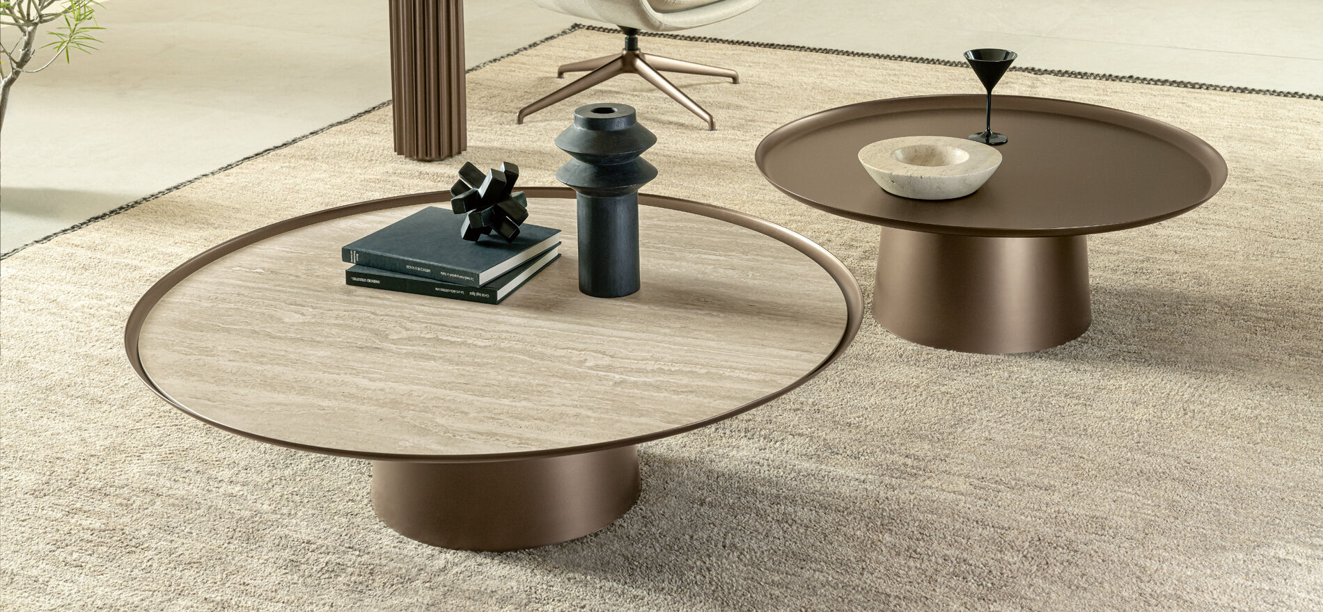 tavolino salotto rotondo metallo