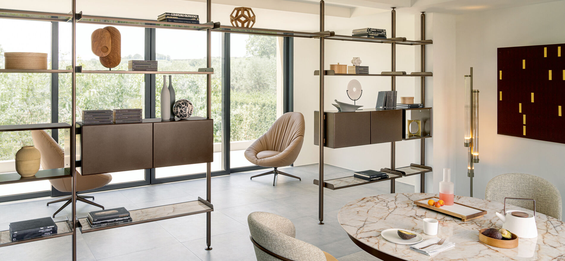 libreria moderna a parete