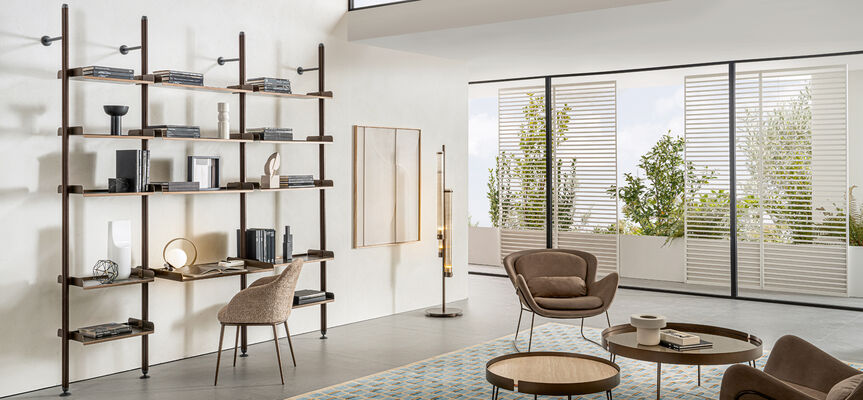 libreria a muro sospesa