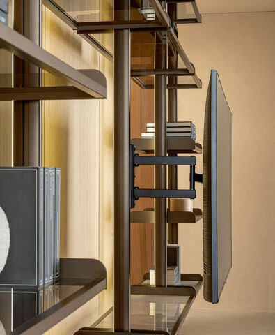 Librerie modulare con porta TV - Techwall, Riflessi