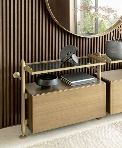 Libreria componibile bassa - Techwall, Riflessi