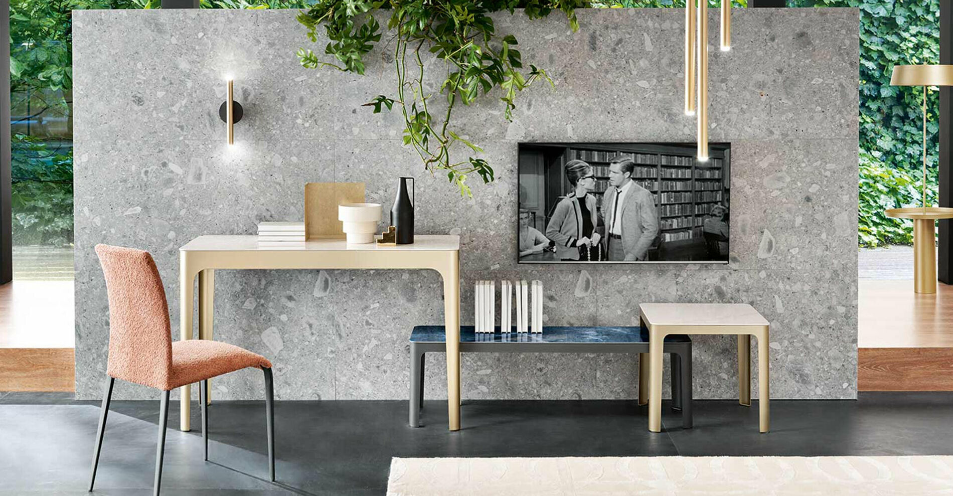 consolle allungabile ceramica cristallo