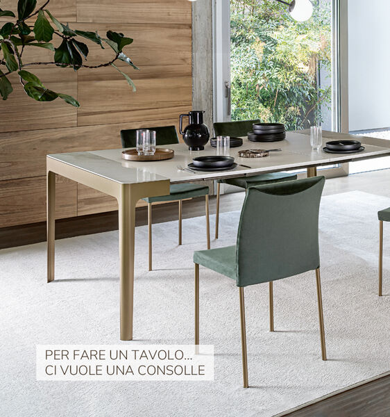 Consolle Allungabili, Tavolo Consolle in ceramica, legno