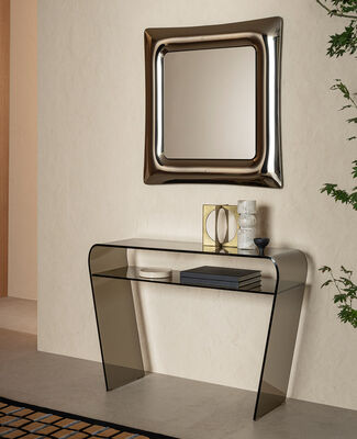 consolle in cristallo fume