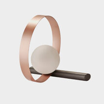 Lampada da tavolo moderna di design, color oro rosa - Bubble T - Riflessi Lampada da tavolo moderna di design, color oro rosa - Bubble T - Riflessi