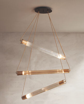 Lampadario Lampada a sospensione - Tube, Riflessi