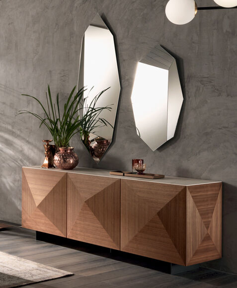 Madia elegante di design moderno, ideale per l'arredo di salotto e sala - C-Wood, Riflessi Madia elegante di design moderno, ideale per l'arredo di salotto e sala - C-Wood, Riflessi