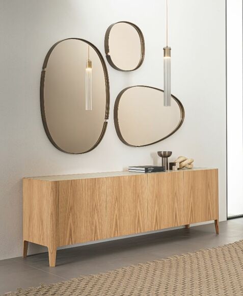 Madia moderna con piano in marmo - Cross, Riflessi