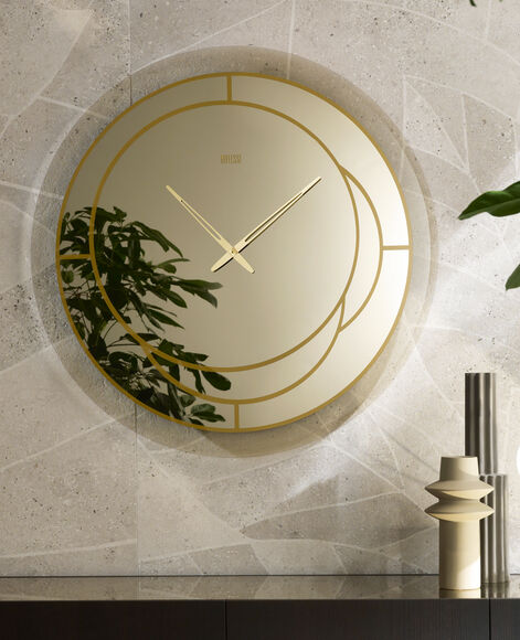 Orologio specchio da parete di design, Positano, Riflessi Orologio specchio da parete di design, Positano, Riflessi