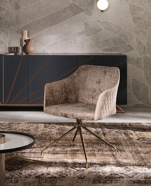 poltroncina design fasce elastiche girevole