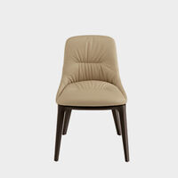 Sedia moderna in legno, sedie in pelle - Chic, Riflessi