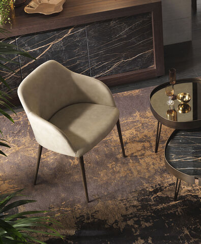 Sedia in pelle di design, Sofia, Riflessi