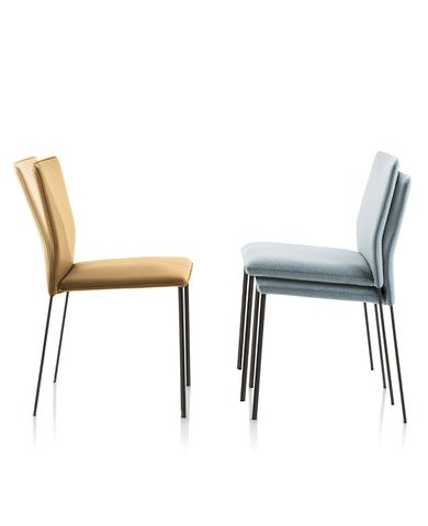 Sedia impilabile di design, schienale flessibile - Stella Flex, Riflessi