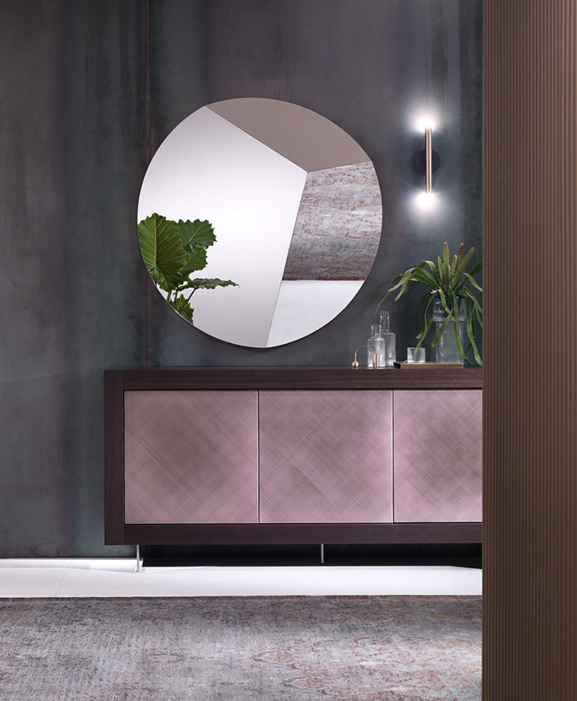 specchio rotondo tridimensionale