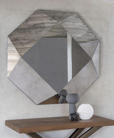 Specchio a muro - CUBE - Riflessi - moderno / rettangolare / quadrato