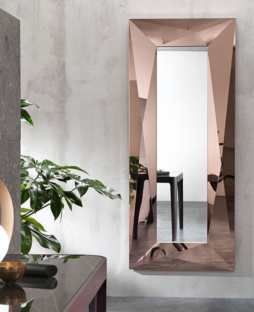 Specchio Bronzato rettangolare - Diamond, Riflessi