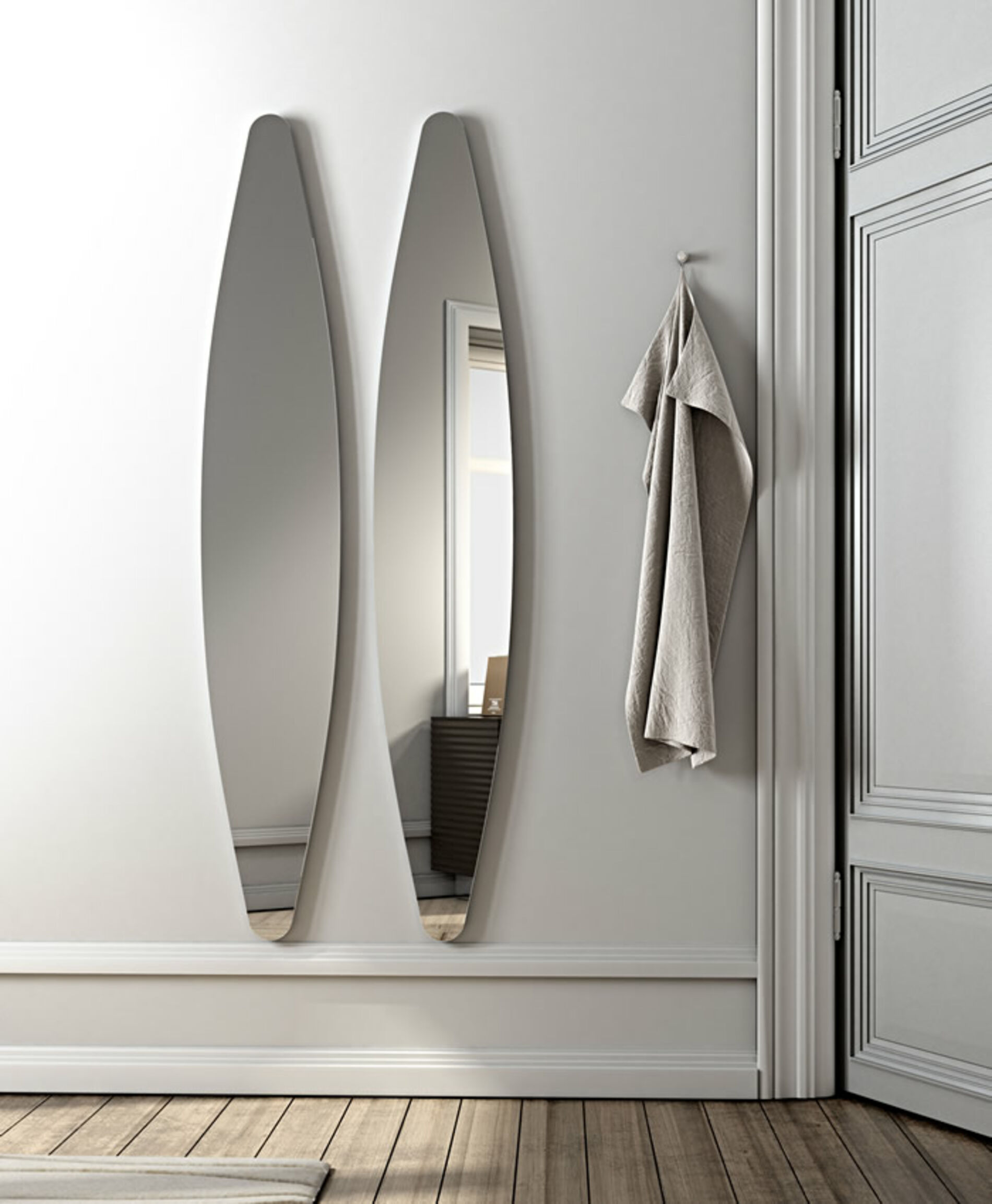 Dioscuri, specchio ovale da parete, design elegante - Riflessi