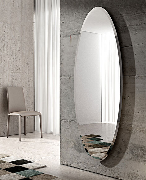 specchio ovale da parete