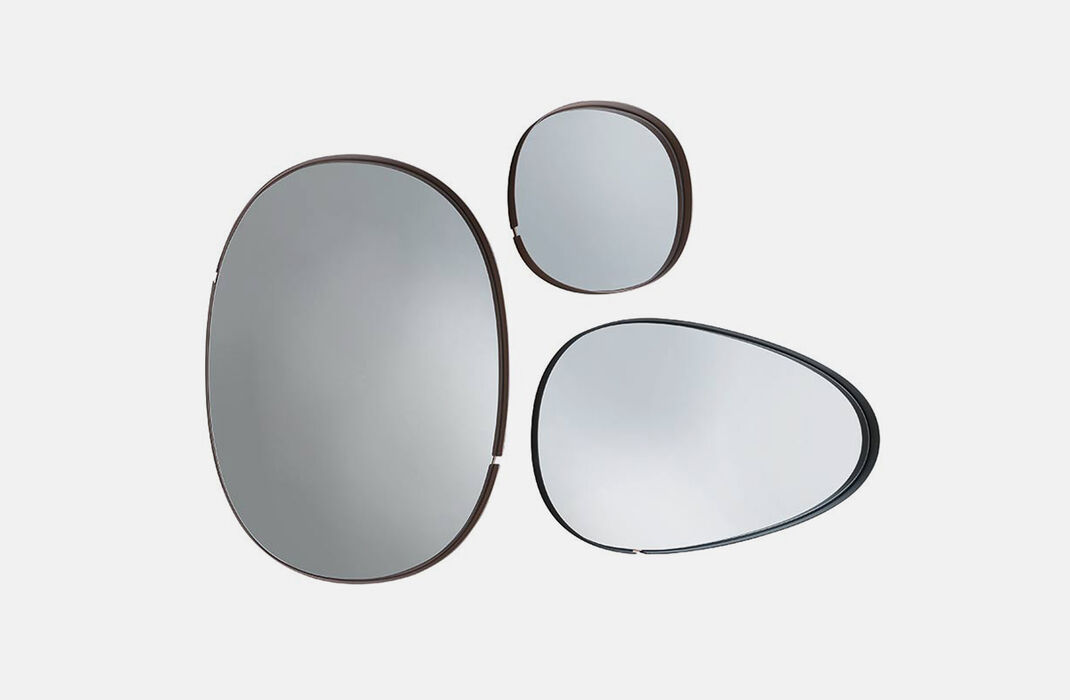 Specchio con cornice in metallo di design - Lumiere, Riflessi