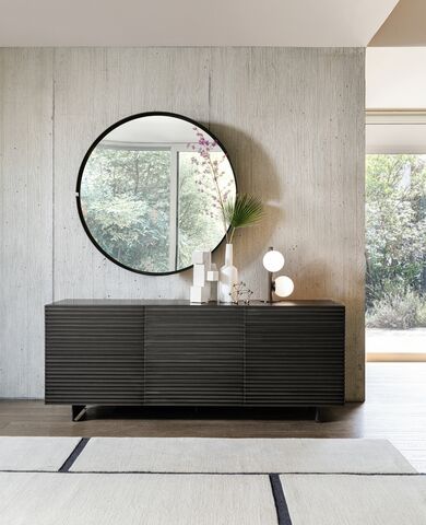 Specchio grande da parete rotondo, design moderno - Omega, Riflessi