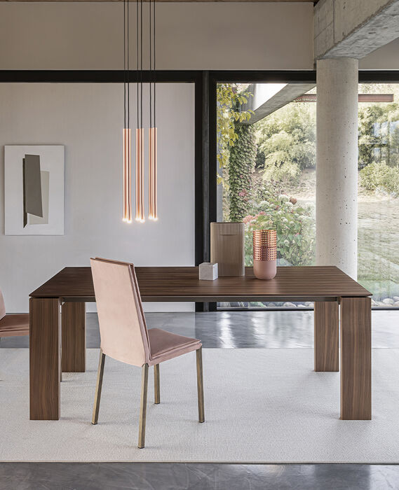 Tavolo allungabile in legno, design moderno ed elegante-  Atlante, Riflessi