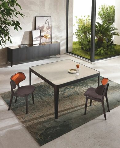 tavolo in legno quadrato piano ceramica