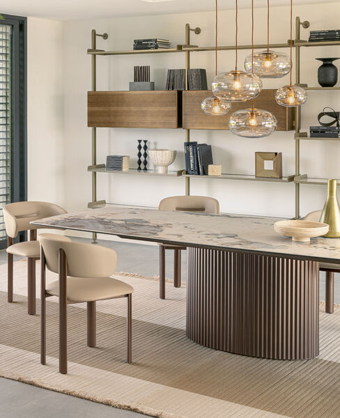 tavoli moderni ceramica effetto marmo