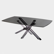 Tavolo di design in cristallo, botte, fume - Shangai Limited, Riflessi