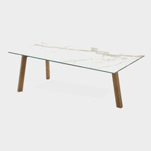 Tavolo di design in ceramica, calacatta - Treble, Riflessi