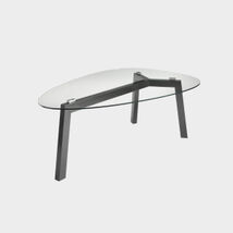 Tavoli di design in cristallo, extrachiari - Treble, Riflessi