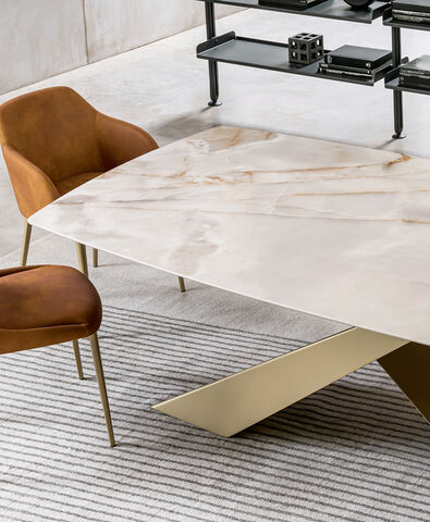 Tavolo in ceramica noisette - Living, Riflessi