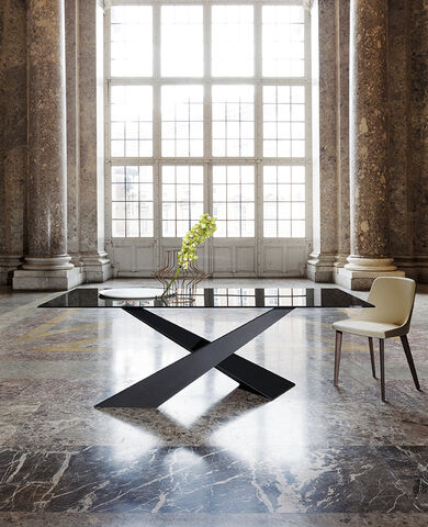 tavolo cristalo design moderno