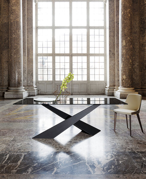 tavolo cristalo design moderno