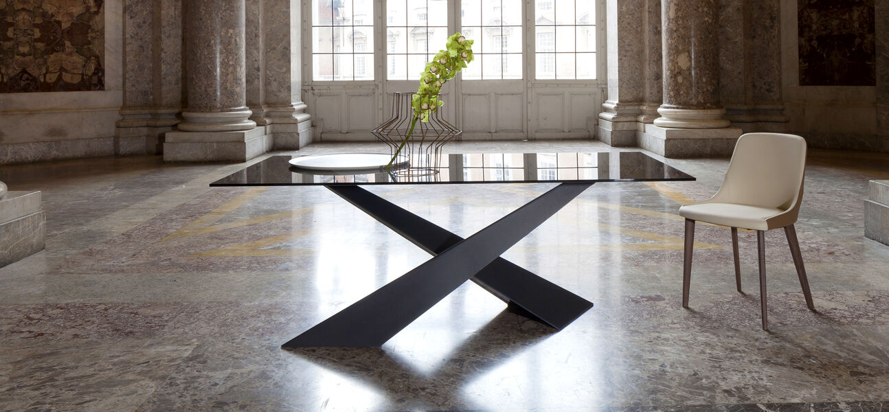 tavolo piano in cristalo rettangolare 1