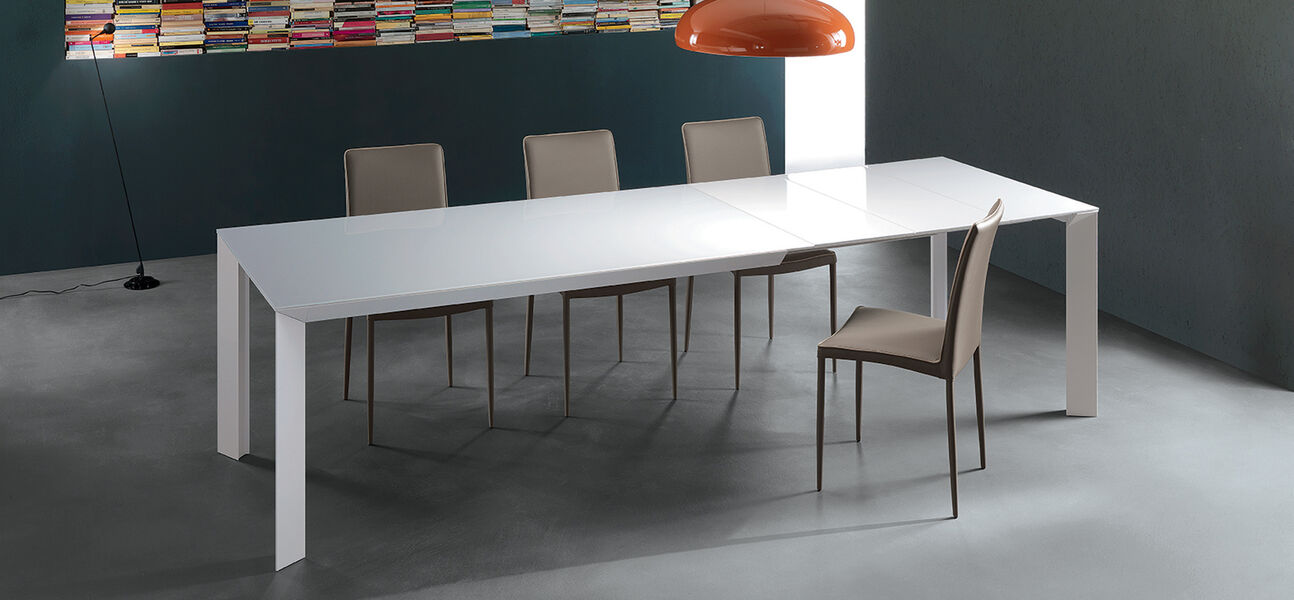 tavolo allungabile in cristallo design
