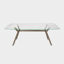 Tavolo di design a botte in cristallo - Paradise, Riflessi