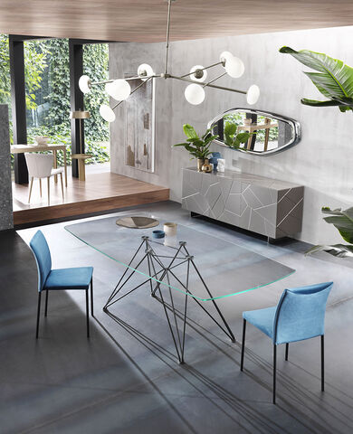 tavoli design cristallo pegaso