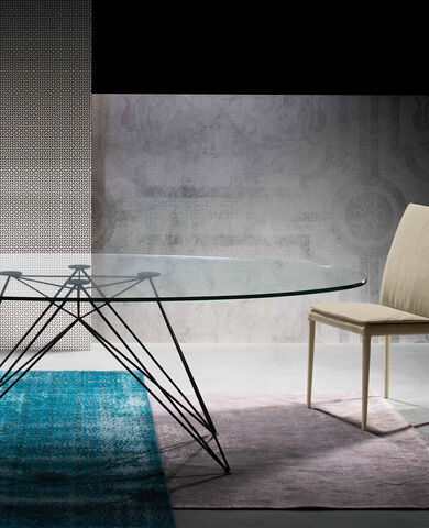 tavolo piano in cristallo