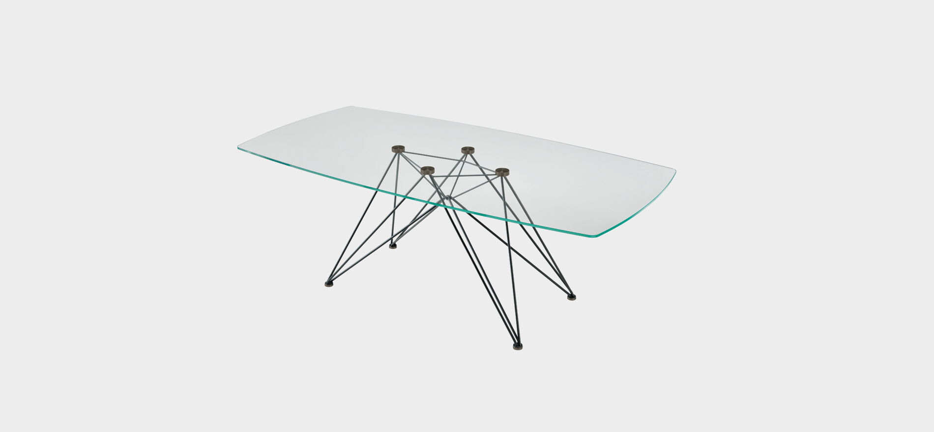 tavolo moderno in cristallo pegaso