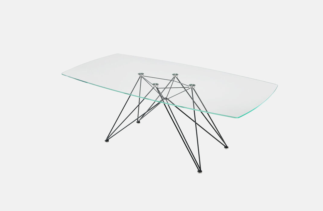 tavolo cristallo sala da pranzo