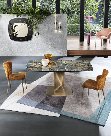 tavolo ceramica verde borgogna