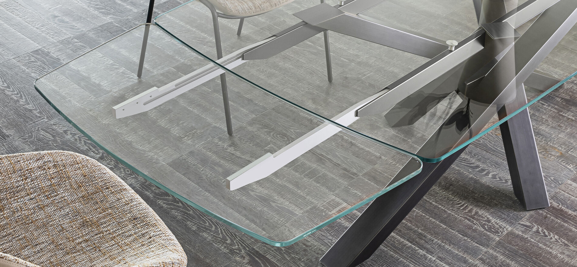 Tavolo con piano in Cristallo Shangai - Riflessi